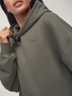 OSIA Olive Green Oversized Hoodie Outlet