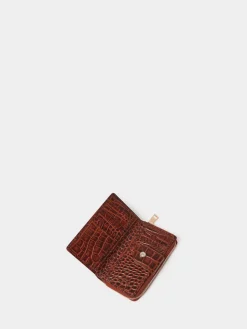 Osprey London Brown The Carla Leather Zip Around Purse Discount