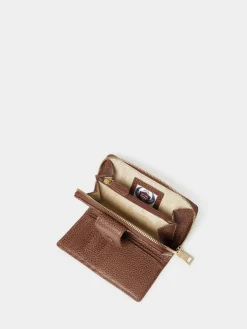 Osprey London The Core Medium Leather Popper Matinee Purse Brown Outlet