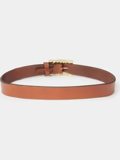 Osprey London The Chain Buckle Leather Belt Brown Best