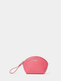 Osprey London The Neptune Leather Mirror Card Holder & Small Pouch Pink Hot
