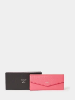 Osprey London The Neptune Leather Purse & Card Holder Set Pink Discount