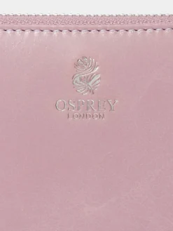 Osprey London The Wentworth Large Leather Zip Around Purse Purple Online