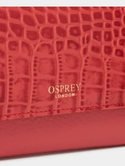 Osprey London The Kellie Leather Matinee Purse Red Clearance