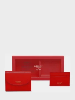 Osprey London Red The Tilly Leather Purse Gift Set