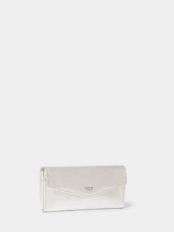 Osprey London The Neptune Leather Purse & Card Holder Set Silver Discount