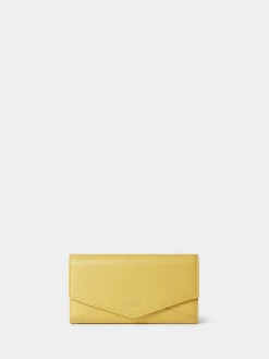 Osprey London The Core Medium Leather Matinee Purse Yellow