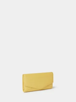 Osprey London The Core Medium Leather Matinee Purse Yellow