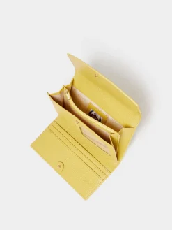 Osprey London The Core Medium Leather Matinee Purse Yellow