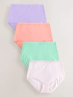 Next Pastel Full Brief Cotton Logo Knickers 4 Pack Discount