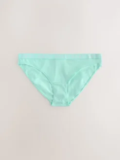 Next Pastel High Leg Cotton Logo Knickers 4 Pack Online