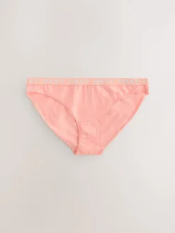 Next Pastel High Leg Cotton Logo Knickers 4 Pack Online