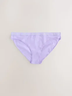 Next Pastel High Leg Cotton Logo Knickers 4 Pack Online