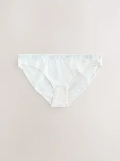 Next Pastel High Leg Cotton Logo Knickers 4 Pack Online