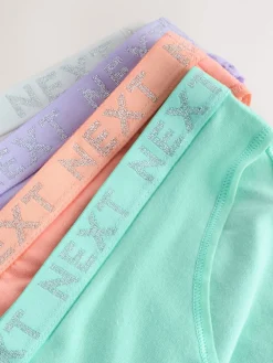 Next Pastel High Leg Cotton Logo Knickers 4 Pack Online