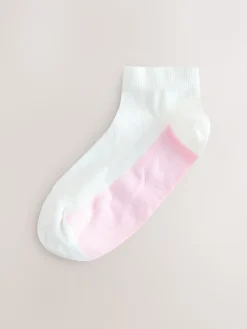 Next Pastel Marl Footbed Trainer Socks 4 Pack Clearance