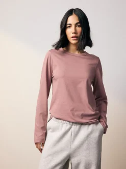 Next Pastel Pink Long Sleeve Crew Neck T-Shirt
