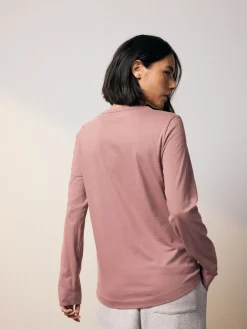 Next Pastel Pink Long Sleeve Crew Neck T-Shirt