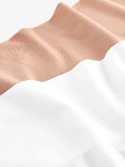 Next Seamless Smoothing Anti-Chafe Shorts 2 Pack Pastel Rose Nude / White New