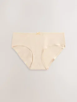 Next Pastel Rose Nude Boyshort Cotton Rich Knickers 5 Pack New