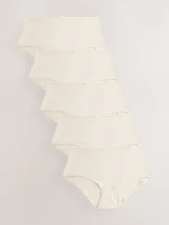 Next Pastel Rose Nude Midi Cotton Rich Knickers 5 Pack