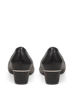 Pavers Heeled Court Shoes Black Hot