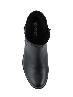 Pavers Ladies Ankle Boots Smart Black Discount