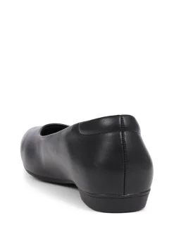 Pavers Black Pointed Toe Ballet Black Flats Clearance