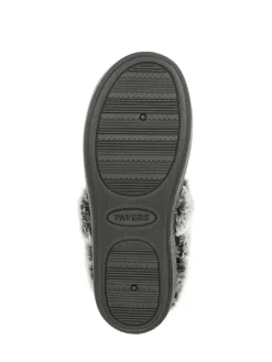 Pavers Warm Lined Memory Foam Slippers Black Best