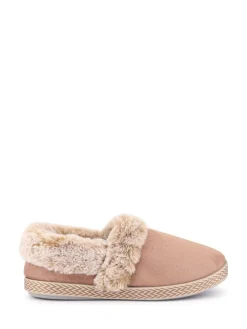 Pavers Warm Lined Memory Foam Slippers Cream Best