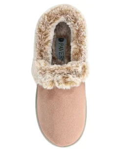 Pavers Warm Lined Memory Foam Slippers Cream Best