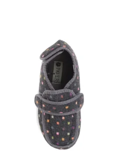 Pavers Grey Touch Fastening Full Slippers Hot