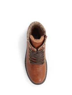 Pavers Lace Up Ankle Boots Natural