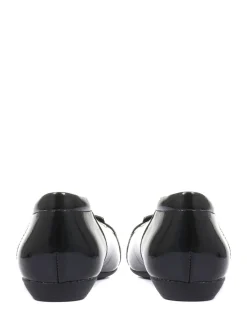 Pavers Ladies Wide Fit Slip On Pumps Black Patent Best