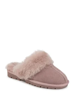 Pavers Sheepskin Lined Slippers Pink Online