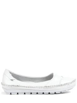 Pavers Leather Slip On Shoes White