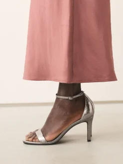 Next Forever Comfort® Strappy Heeled Sandals Pewter Online