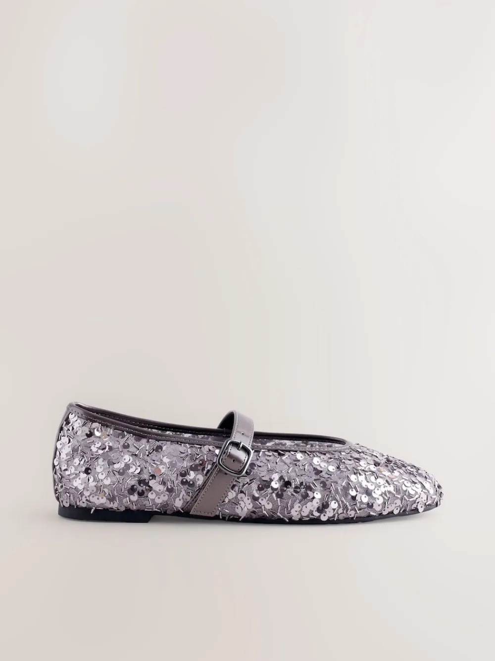 Next Pewter Sequin Forever Comfort® Embellished Sequin Mary Jane Shoes Best
