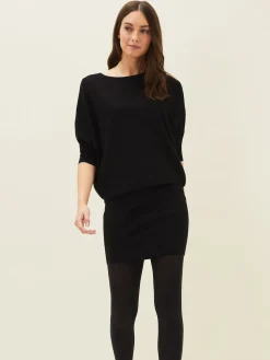 Phase Eight Black Becca Batwing Knitted Dress Discount