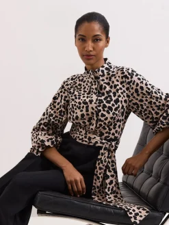 Phase Eight Black Leopard Jumpsuit Hot