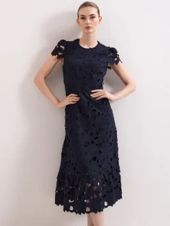 Phase Eight Blue Leilani Lace Dress Best