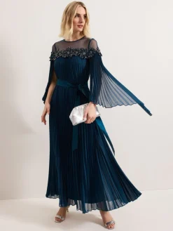 Phase Eight Blue Mavery Beaded Dress