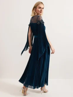 Phase Eight Blue Mavery Beaded Dress