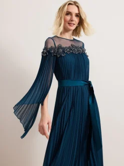 Phase Eight Blue Mavery Beaded Dress