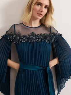 Phase Eight Blue Mavery Beaded Dress