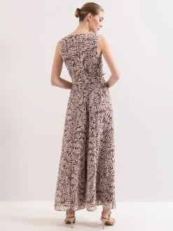 Phase Eight Brown Janine Leaf Jumpsuit Clearance