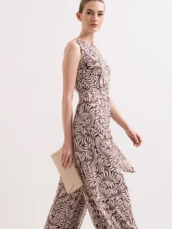 Phase Eight Brown Janine Leaf Jumpsuit Clearance