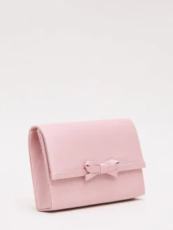 Phase Eight Pink Grosgrain Bow Clutch Outlet