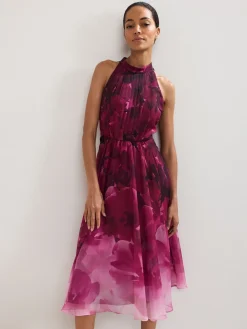 Phase Eight Purple Bethany Floral Print Dress