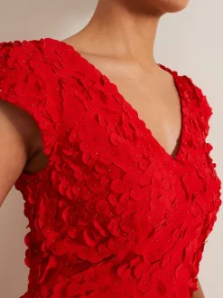 Phase Eight Red Charlene Ruffle Maxi Dress Outlet
